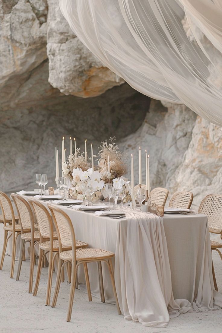 Tablescape with seasonal blooms
